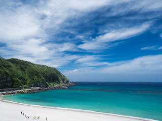 真夏の神津島　前浜海岸の風景