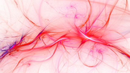 3D rendering abstract white fractal light background