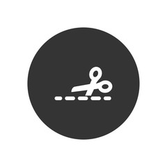 Scissor vector icon in modern style for web site and mobile app