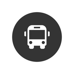 Bus front vector icon in modern style for web site and mobile app