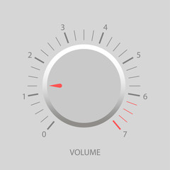 Vector illustration of volume control, volume switch, volume control interface element