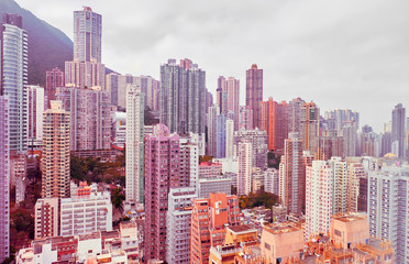 Obraz premium Residential buildings in Hong Kong