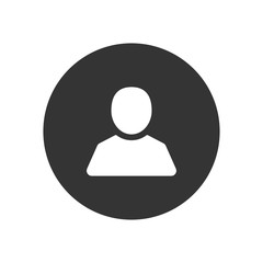 User vector icon in modern style for web site and mobile app