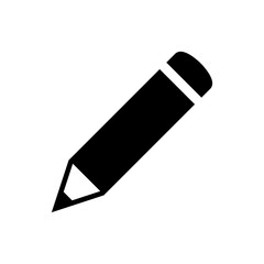 Pencil write icon isolated on the white background