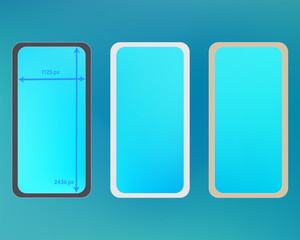 Mesh, cyan colored phone backgrounds kit.