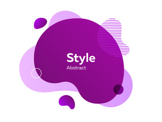 Abstract modern violet graphic element with right stripes