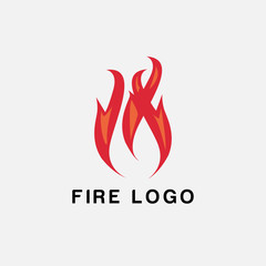 Fire Flame icon Logo design vector