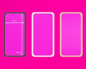 Mesh, pink colored phone backgrounds kit.