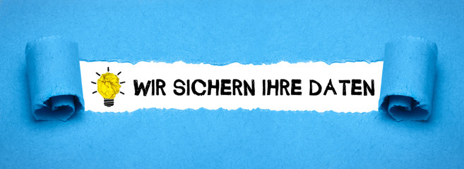 Wir sichern Ihre Daten