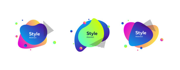 Creative colorful abstract forms