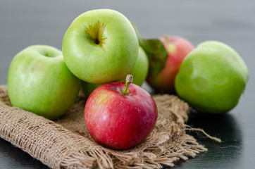 Red and green apples