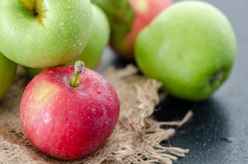 Red and green apples