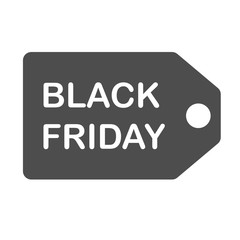 black friday tag icon isolated on white background. flat icon for web, mobile and user interface design