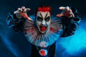 angry crazy clown