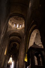 Fototapeta premium antique church inside in Georgia