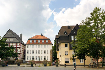 Fototapeta na wymiar Kirchplatz, Giessen, Deutschland 