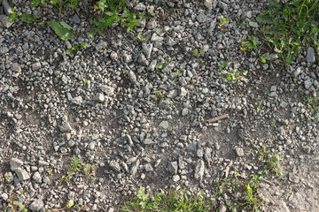 Natural texture with stones, earth and grass