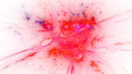 3D rendering abstract white fractal light background