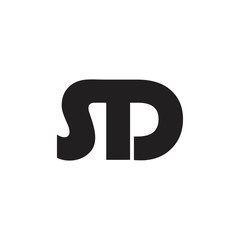 letter s t d symbol logo vector