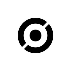 circle geometric line dot logo vector