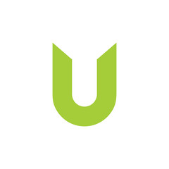 letter u loop simple geometric logo vector © ismanto