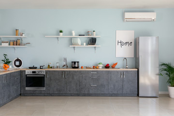 Interior of modern comfortable kitchen