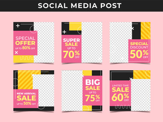 Social media banner collection for fashion sale, promotion and digital marketing. Vol.17