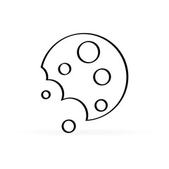 cookie icon, food vector illustration