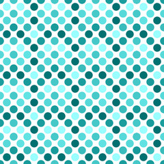 Seamless geometrical circle pattern background - abstract teal vector graphic