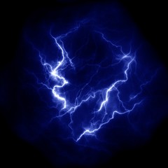 Lightning Thunderbolt template for design. Electric discharge in the sky