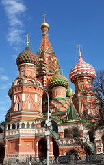 Fototapeta na wymiar The saint basil's cathedral in the area of Red Square in Moscow, Rassia.