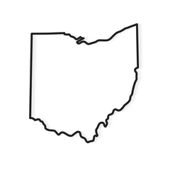 Fotobehang outline of Ohio map- vector illustration © chrupka