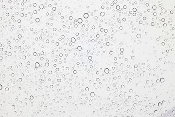 Water drops on glass, Rain droplets on glass background.