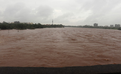 Flooded area near river