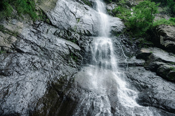 The highest and most impressive waterfall of Georgia is Mahunceti, about 30 meters high, surrounded by trees, a mountain of dark, almost black color.