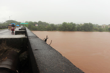 Flooded area near river