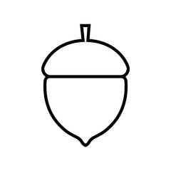 Acorn line icon, logo isolated on white background