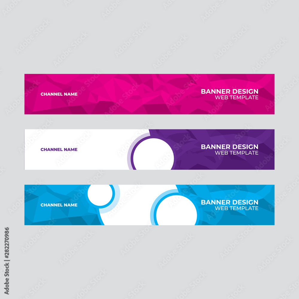 Sticker web banner design, template header for site