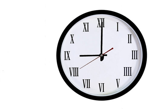 roman numerals wall clock