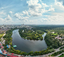 The Estate Of The Romanovs In Izmailovo. Moscow, Russia. Aerial panoramic drone view