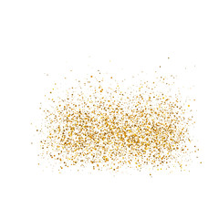 Gold sparkles on white background. 
