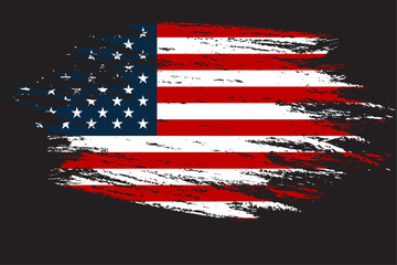 Grunge Flag of the USA in with grunge texture.