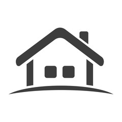 House vector illustration with simple black design suitable for icon or logo template.