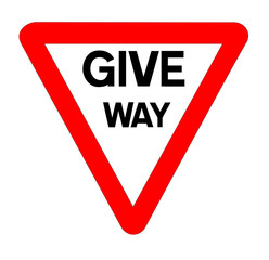 Give Way Traffic Sign Isolated © Al