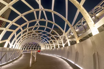 Tableaux ronds sur plexiglas Anti-reflet Helix Bridge Webb bridge in Melbourne Victoria