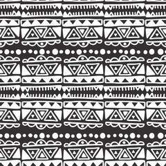 Seamless aztec vector pattern. Tribal traditional indian fabric design. Folk vintage illustration.