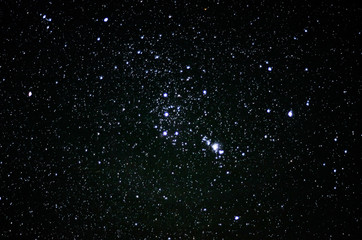 Night sky with constellation above desert in Morocco