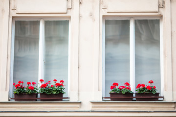 Facade of a building in Karlovy Vary