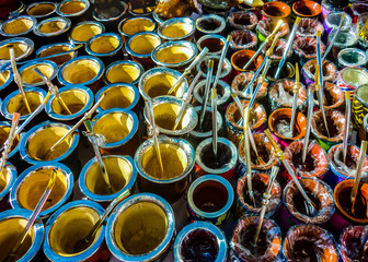 Mate Cups on Sale at Fair Street, Montevideo, Uruguay