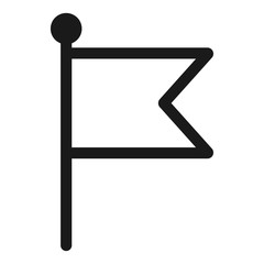 Obraz premium flag - minimal line web icon. simple vector illustration. concept for infographic, website or app.